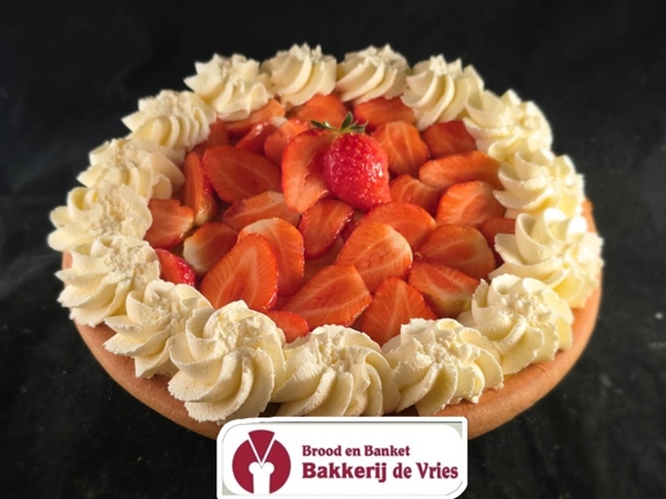 aardbeienvlaai 6/8 pers
